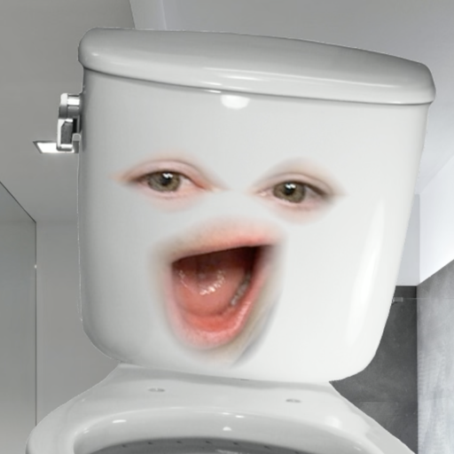 Mr. Toilet, the personalized cameo character: a toilet with a smiling face.